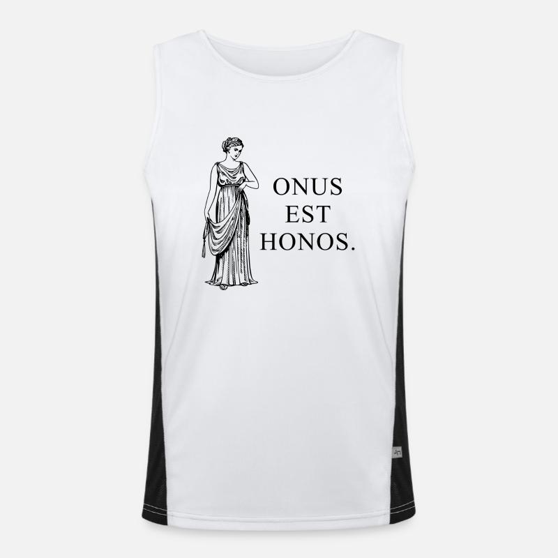 he is burdening black Men's Functional Contrast Tank Top 
