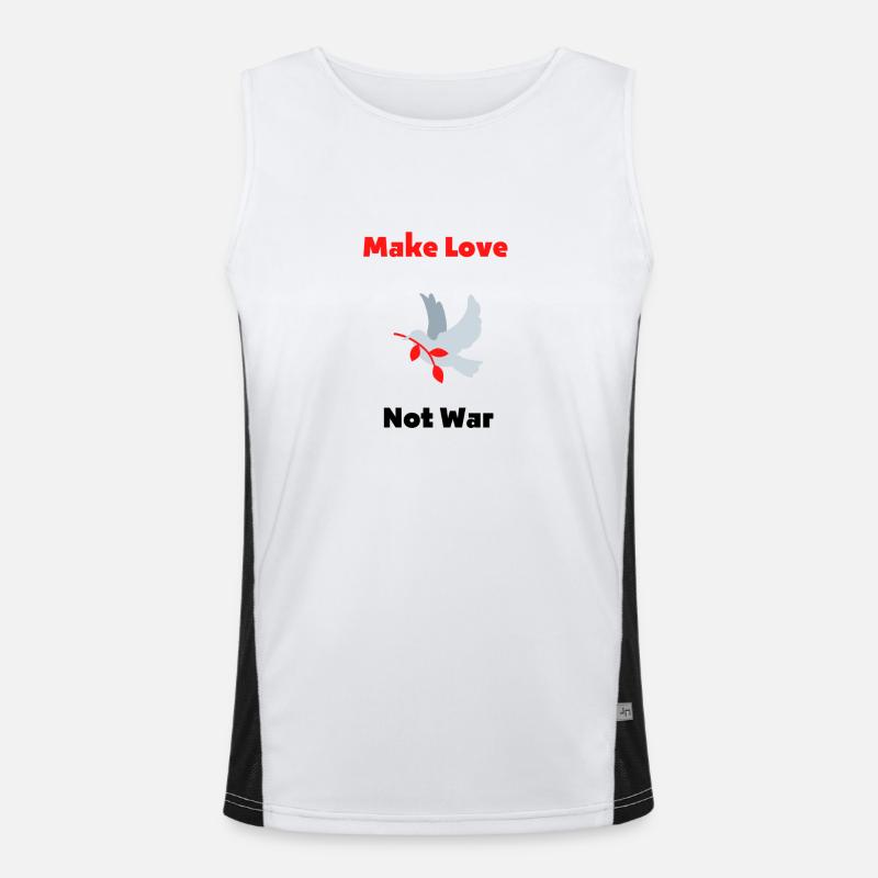 Make Love Not War Funktionelles Kontrast-Tank Top für Männer 