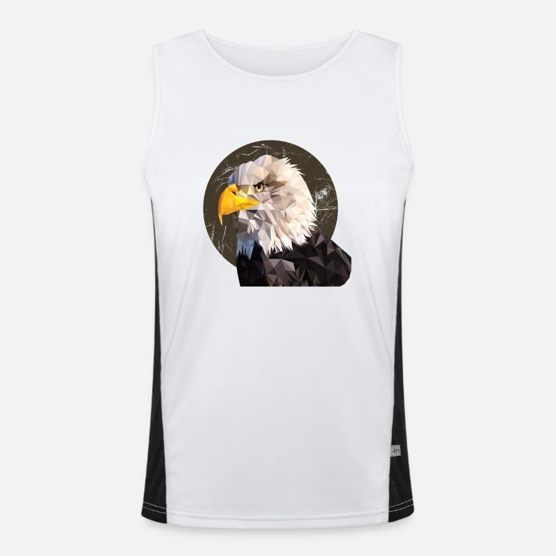 Adler Polygondesign Funktionelles Kontrast-Tank Top für Männer 