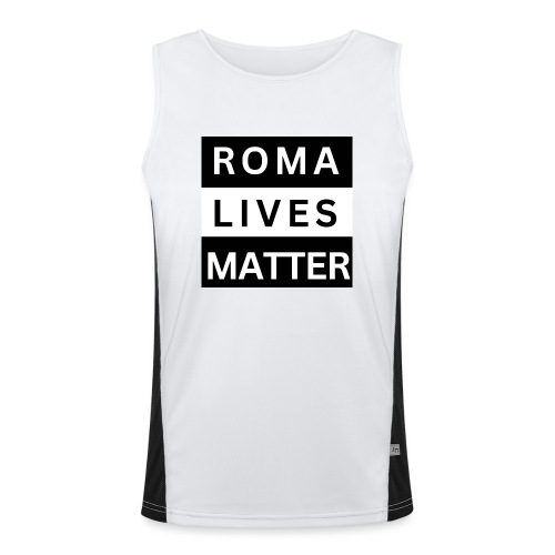 Roma Lives Matter - Funktionelles Kontrast-Tank Top für Männer 
