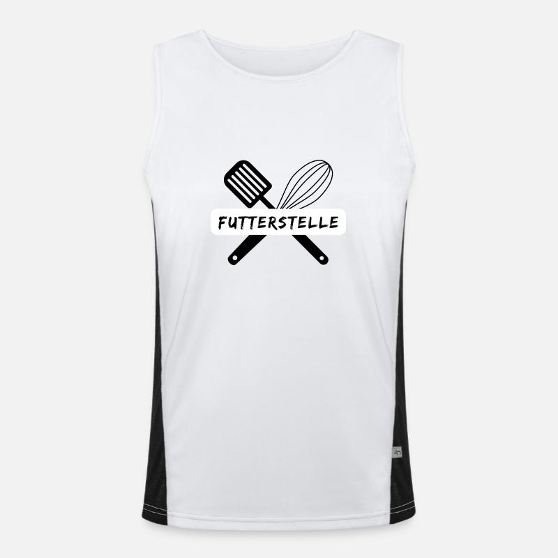 Futterstelle - Küche / Essen / Kochen Funktionelles Kontrast-Tank Top für Männer 