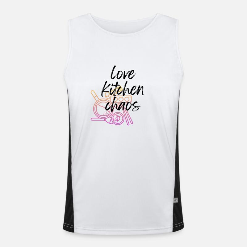 Küchenchaos Funktionelles Kontrast-Tank Top für Männer 