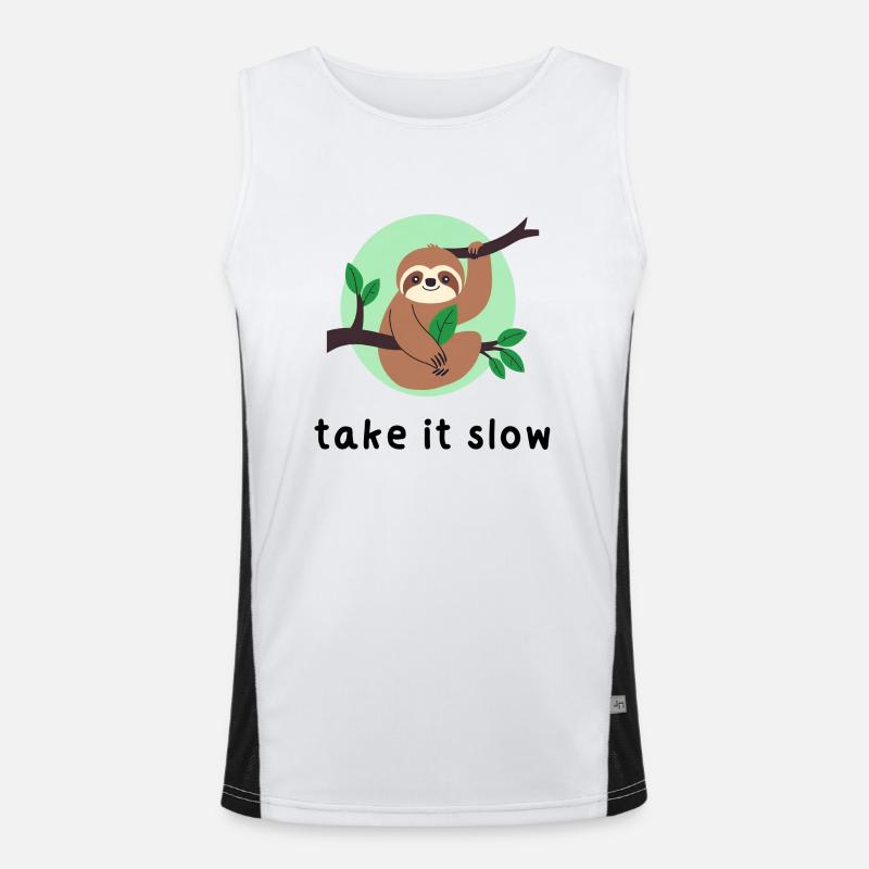 Take It Slow Men's Functional Contrast Tank Top 