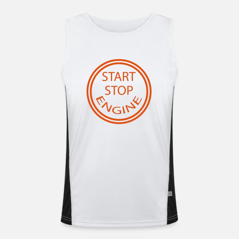 start_stop_engine_sse13 Funktionelles Kontrast-Tank Top für Männer 