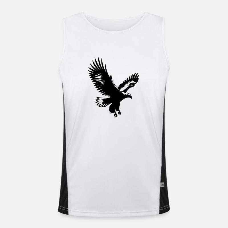 Golden Eagle Sailing on Wide Wings Men's Functional Contrast Tank Top 
