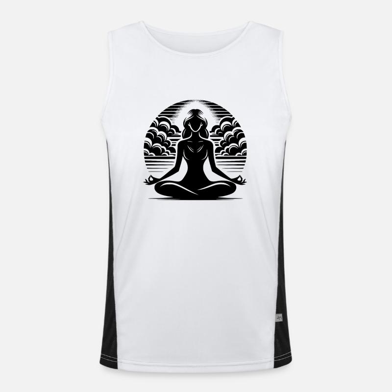 Harmony and serenity in the meditative state Men's Functional Contrast Tank Top 