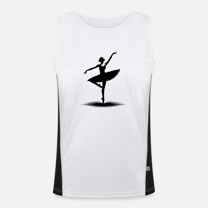 Aesthetic dance design with classical pose Men's Functional Contrast Tank Top 