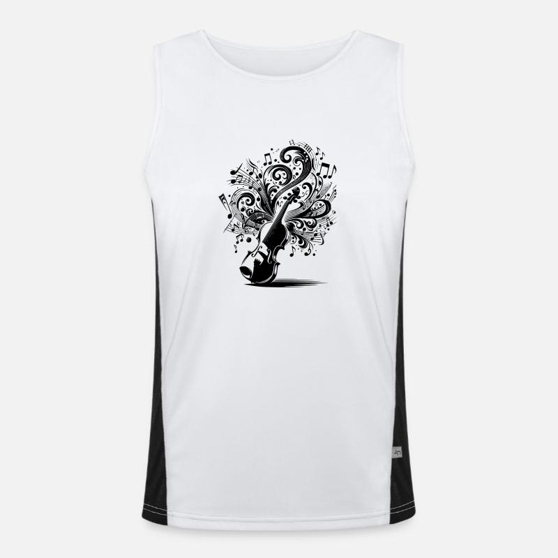 Violins Music Loud, Creative, Unstoppable Men's Functional Contrast Tank Top 