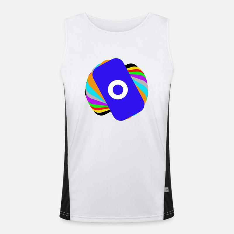 Farben-Kreisel Funktionelles Kontrast-Tank Top für Männer 