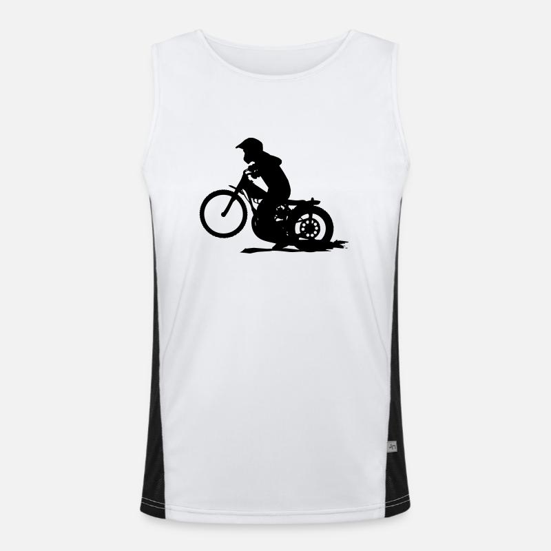 Speedway - Men's Functional Contrast Tank Top  - white/black