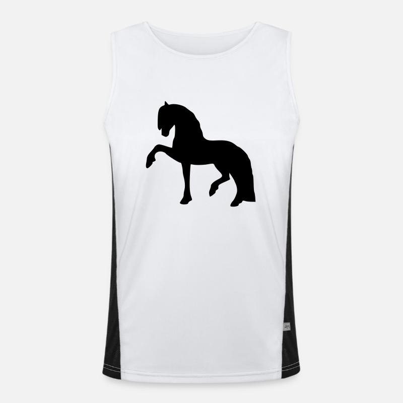 Spanish step - Men's Functional Contrast Tank Top  - white/black