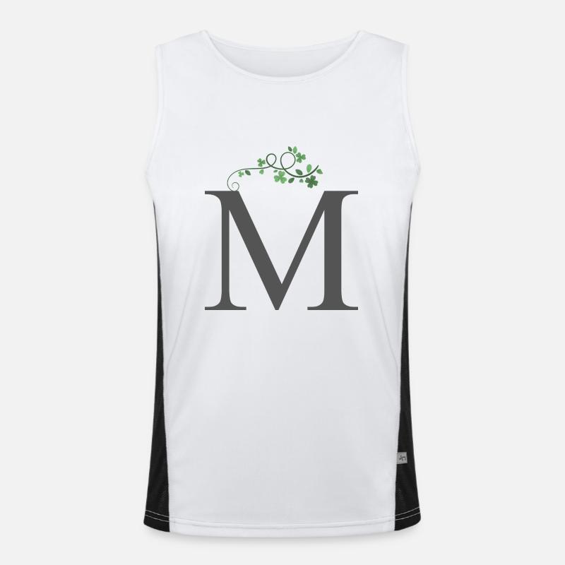 M with shamrocks Men's Functional Contrast Tank Top 