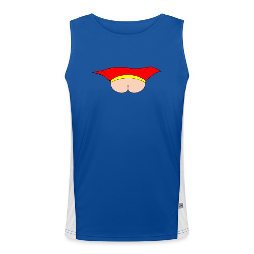 Flying Bum (face on) - no text - Men's Functional Contrast Tank Top 