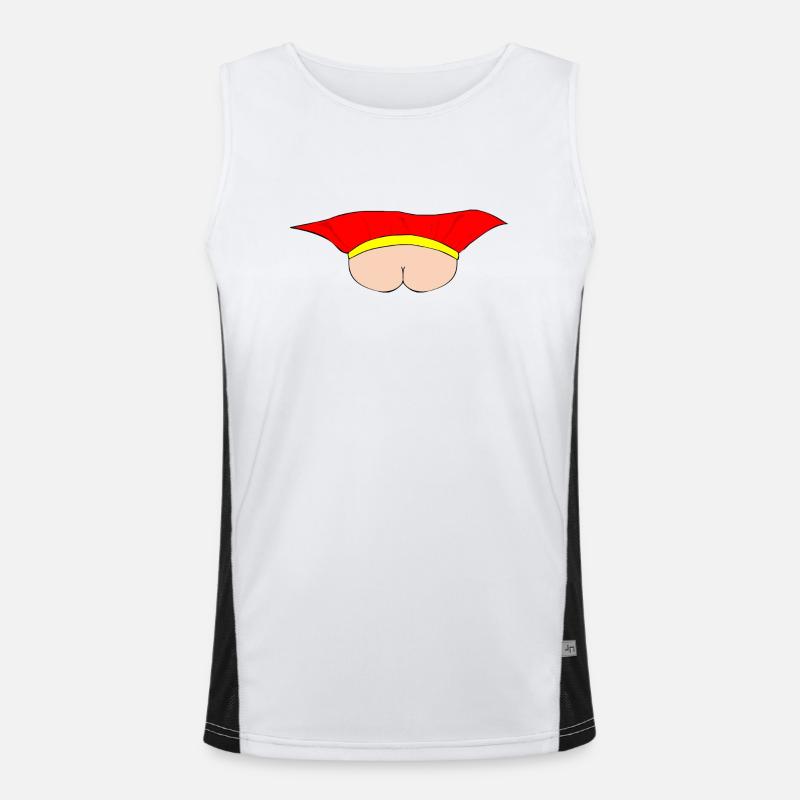 Flying Bum (face on) - no text Men's Functional Contrast Tank Top 