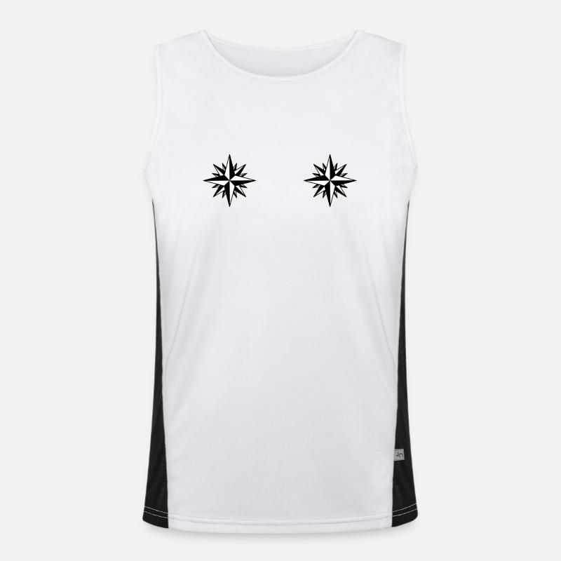 Compass winch stars Men's Functional Contrast Tank Top 