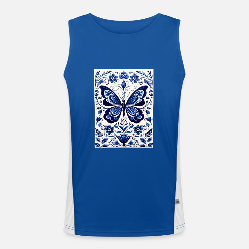 schmetterling Funktionelles Kontrast-Tank Top für Männer 