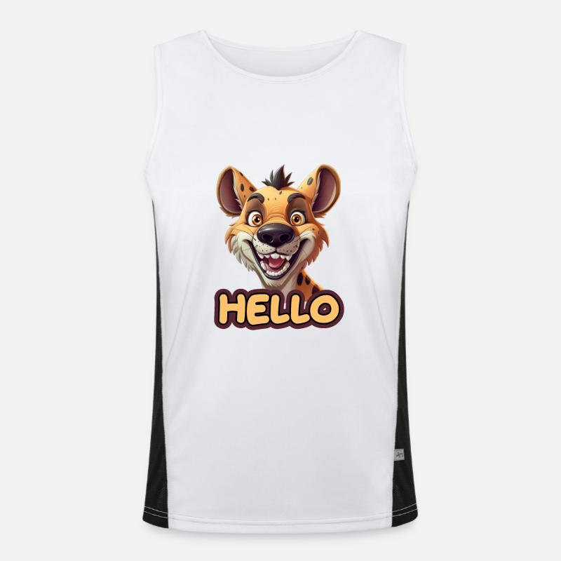 Lustige Hyäne für Hyänen Fan Tierpfleger Funktionelles Kontrast-Tank Top für Männer 