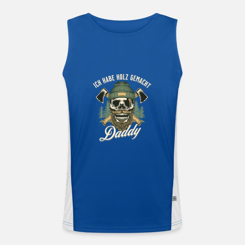 Ich hab Feuer gemacht Funktionelles Kontrast-Tank Top für Männer 