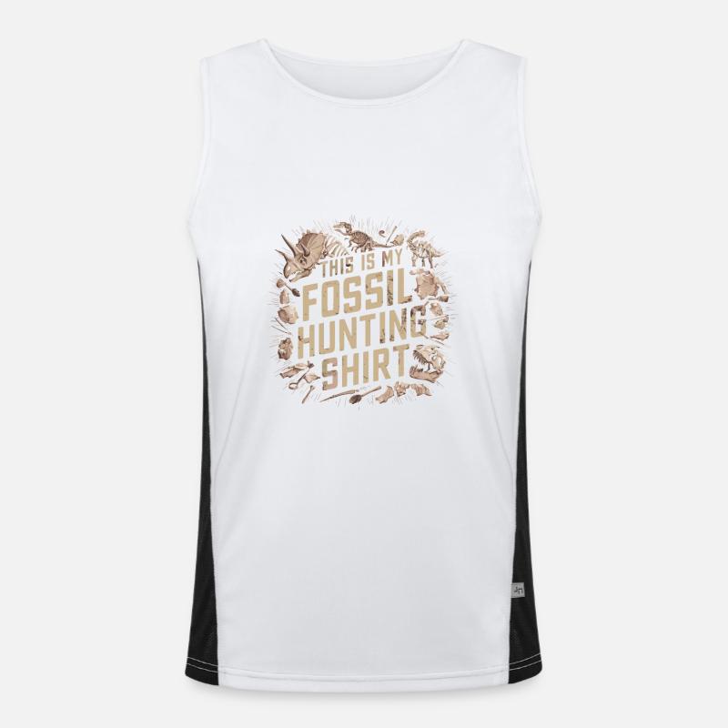 Fossil Hunter für einen Archäologe Funktionelles Kontrast-Tank Top für Männer 