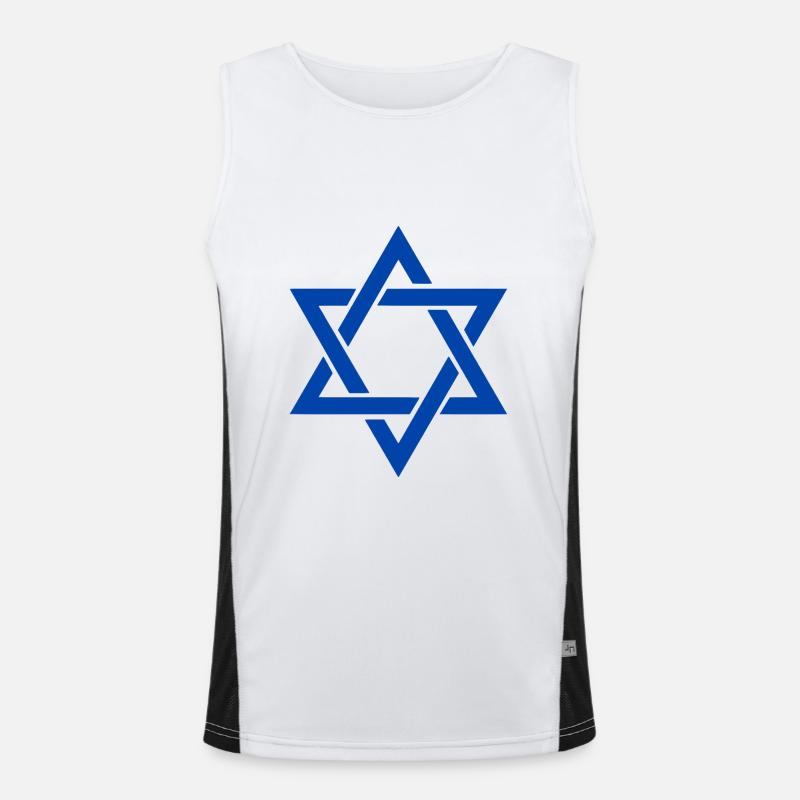 Israel davidstern Funktionelles Kontrast-Tank Top für Männer 