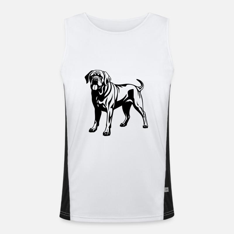 Mastiff Hund Funktionelles Kontrast-Tank Top für Männer 