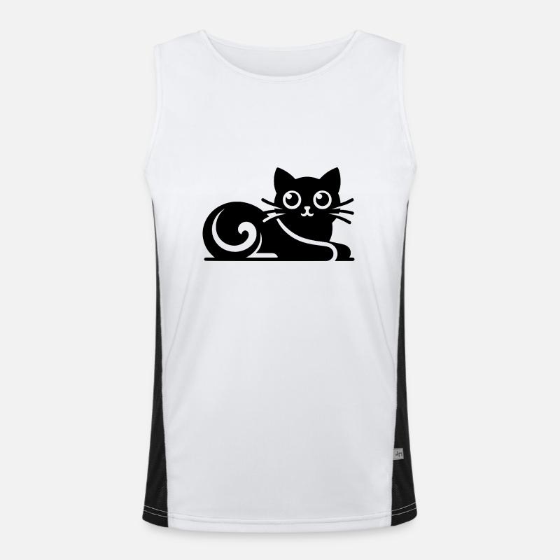 Dessin de chats abstraits mignons Débardeur respirant contrasté Homme 