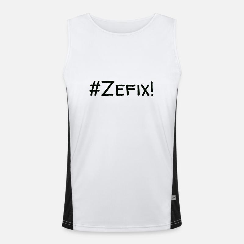 #Zefix! Funktionelles Kontrast-Tank Top für Männer 