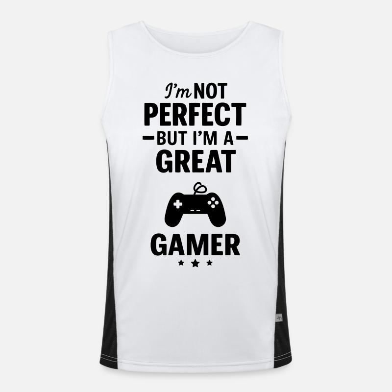 Super Gamer Videospiel Controller Funktionelles Kontrast-Tank Top für Männer 