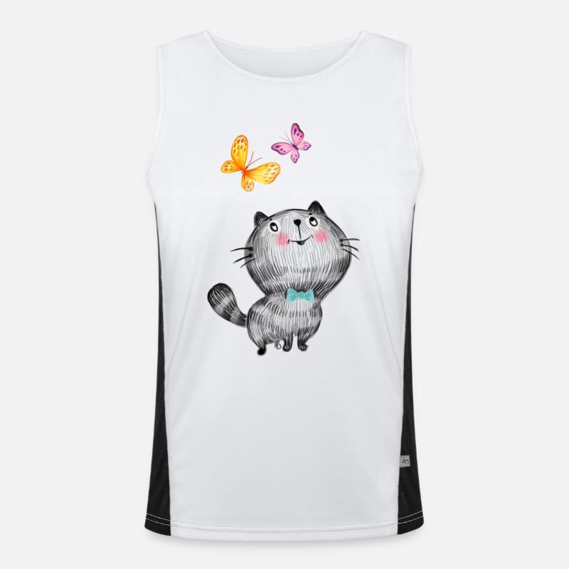 Chat maman chat chat chat Meow Meoww Débardeur respirant contrasté Homme 