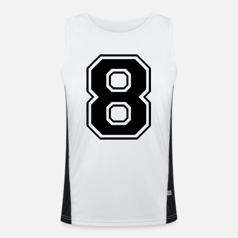 Varsity Number 8 Men's Functional Contrast Tank Top 