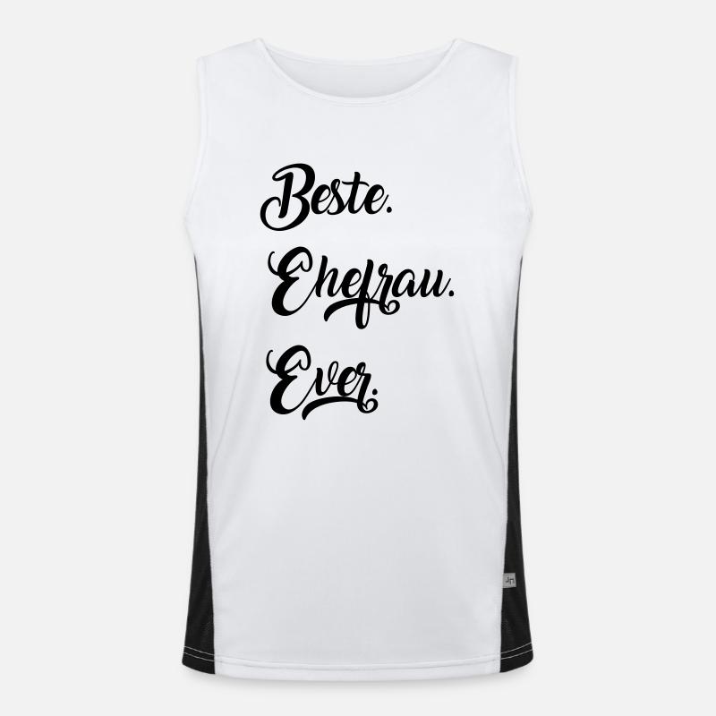 Ehefrau Funktionelles Kontrast-Tank Top für Männer 