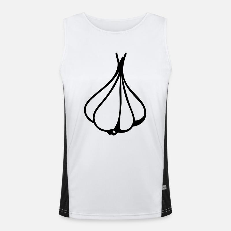 Knoblauch - Men's Functional Contrast Tank Top  - white/black