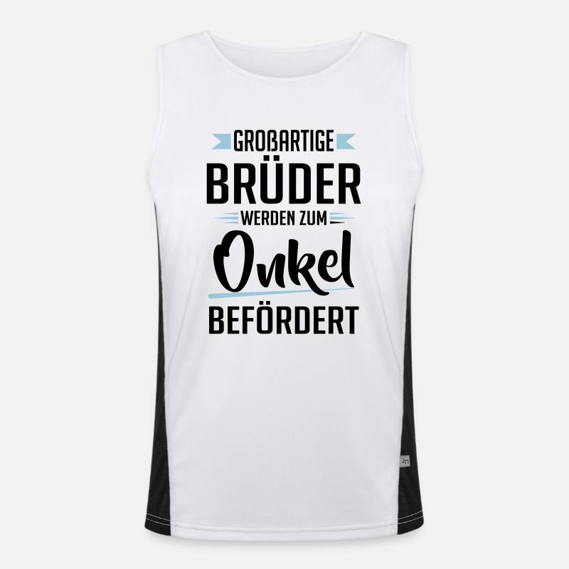 Großartige Brüder werden zum Onkel befördert Funktionelles Kontrast-Tank Top für Männer 