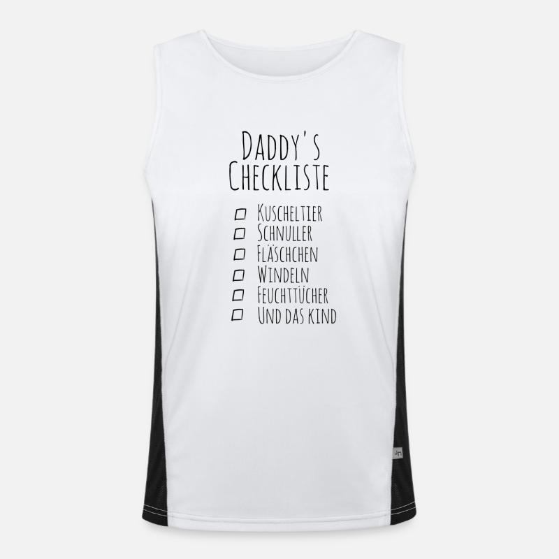 Daddy's Checkliste Funktionelles Kontrast-Tank Top für Männer 