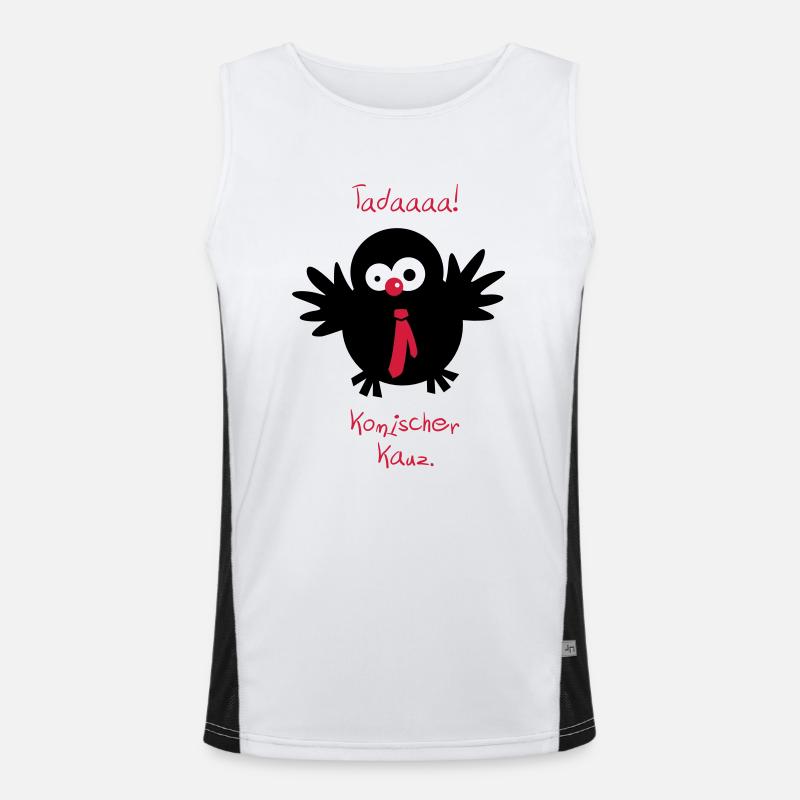 An owl / / Strangely codger. Men's Functional Contrast Tank Top 