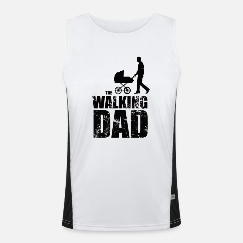 The walking dad Funktionelles Kontrast-Tank Top für Männer 