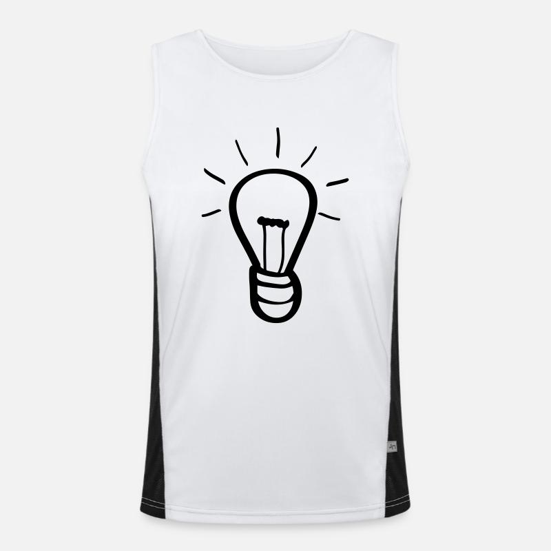 Glühbirne, Idee Funktionelles Kontrast-Tank Top für Männer 