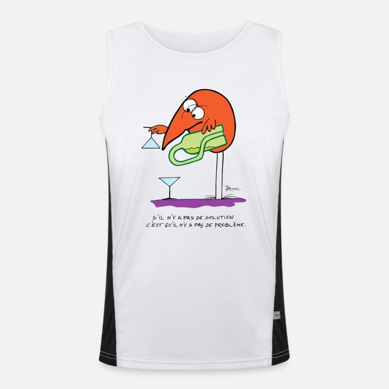 No solution no problem Men's Functional Contrast Tank Top 