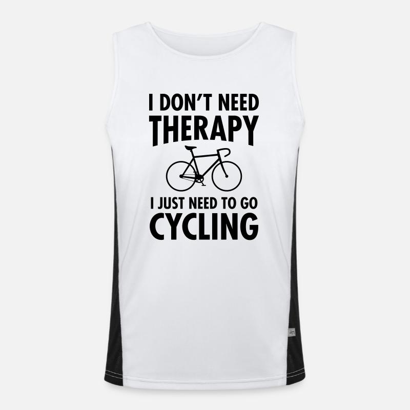 Therapy - Cycling - Men's Functional Contrast Tank Top  - white/black