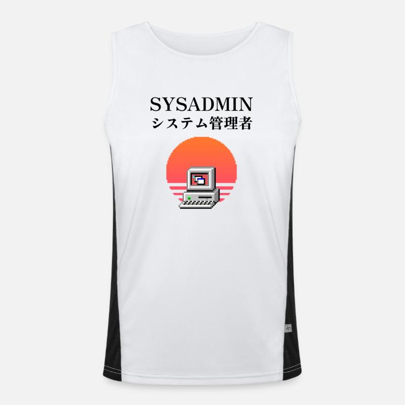 | d’administrateur système システム管理者 | vaporwave Débardeur respirant contrasté Homme 