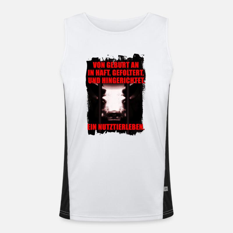 Ein Nutztierleben Funktionelles Kontrast-Tank Top für Männer 