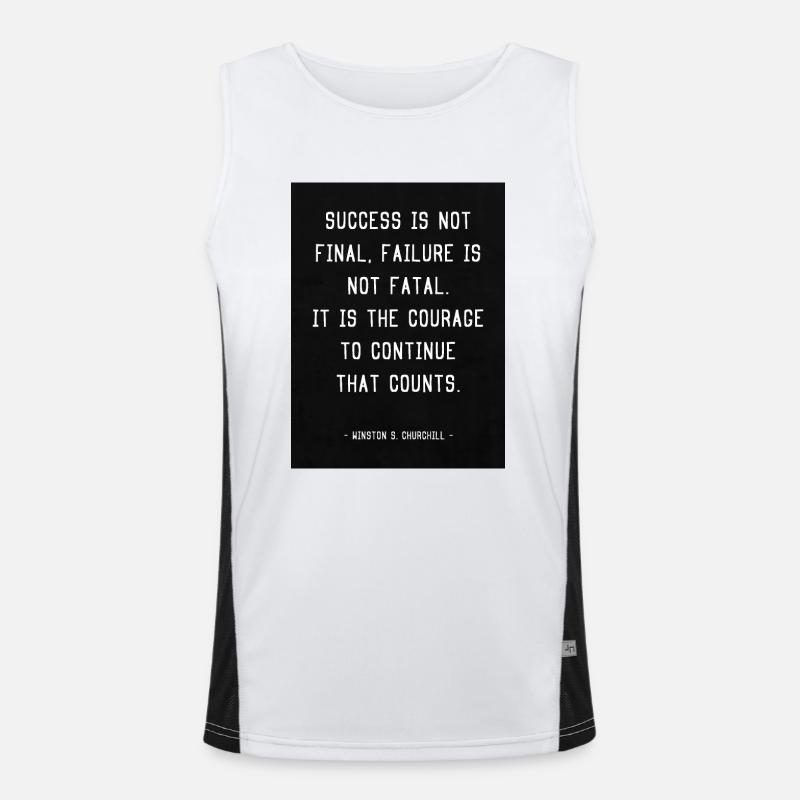 Success is not final... Funktionelles Kontrast-Tank Top für Männer 