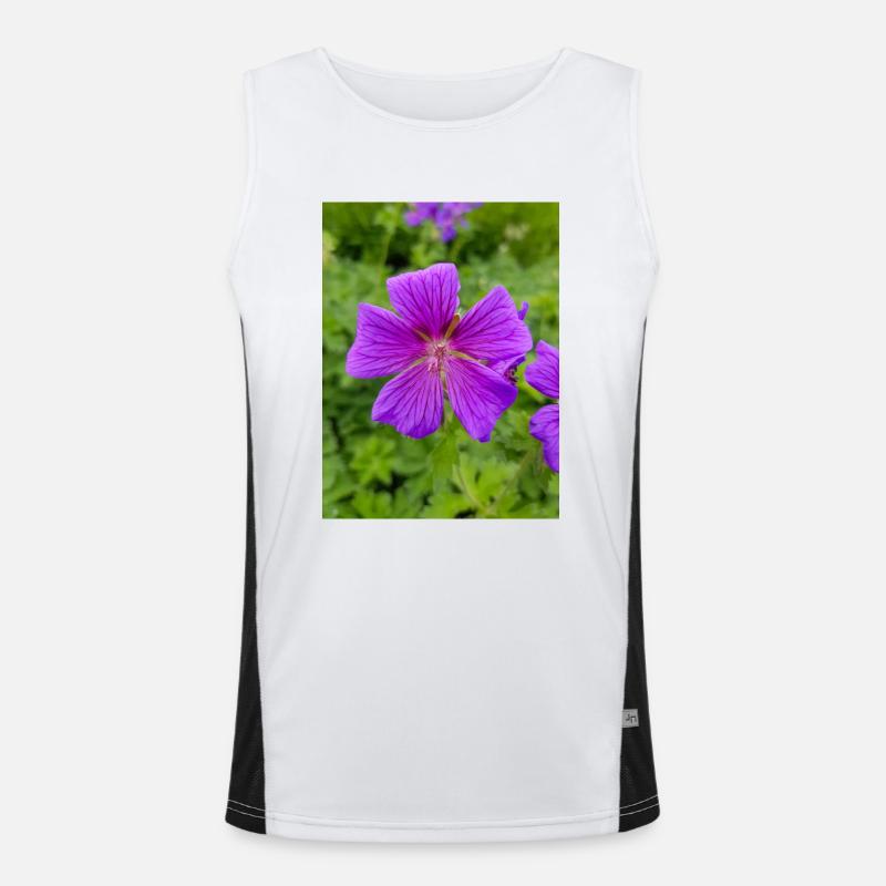 Geranium Brookside en allemand Storchschnäbel Débardeur respirant contrasté Homme 