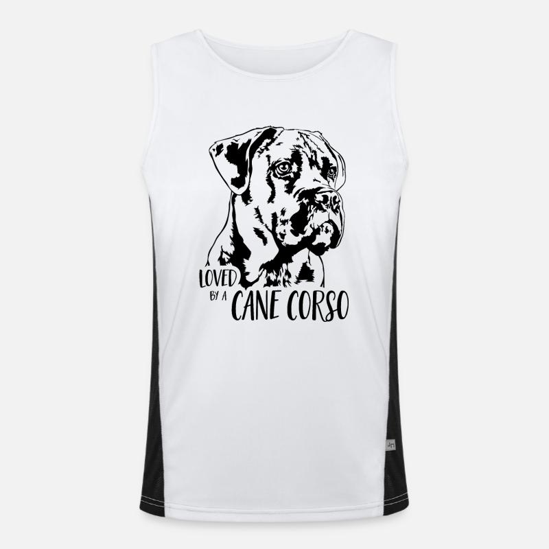 CANE CORSO ITALIANO loved by a Cane Corso Wilsigns Funktionelles Kontrast-Tank Top für Männer 