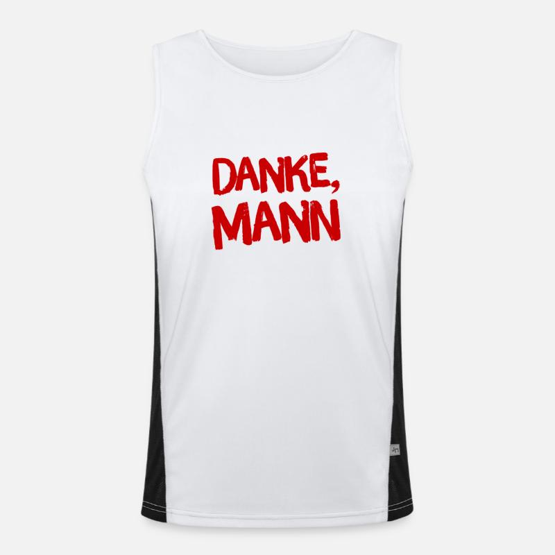 ich sage Danke Funktionelles Kontrast-Tank Top für Männer 