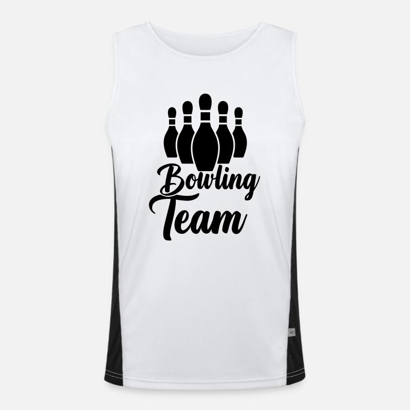 Bowling Team Funktionelles Kontrast-Tank Top für Männer 