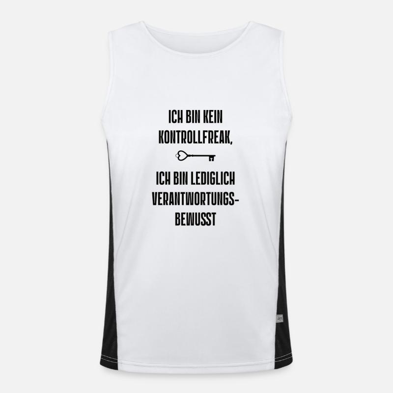 Spruch 7 Funktionelles Kontrast-Tank Top für Männer 