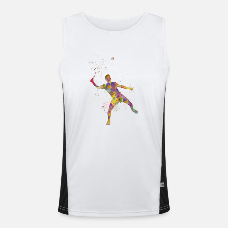Badminton player Men's Functional Contrast Tank Top 