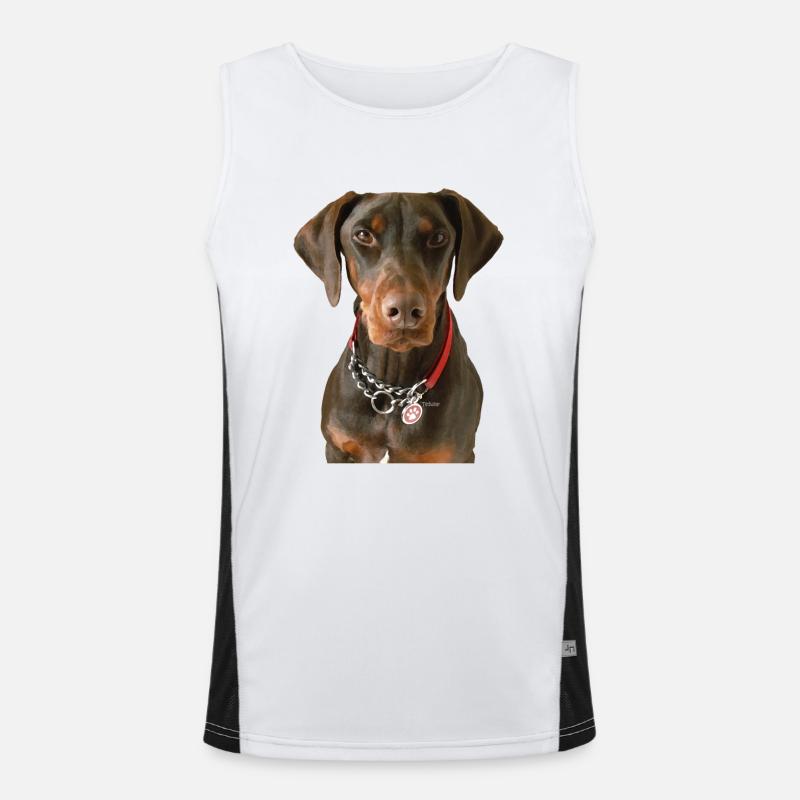 Ruby Doo - Men's Functional Contrast Tank Top  - white/black