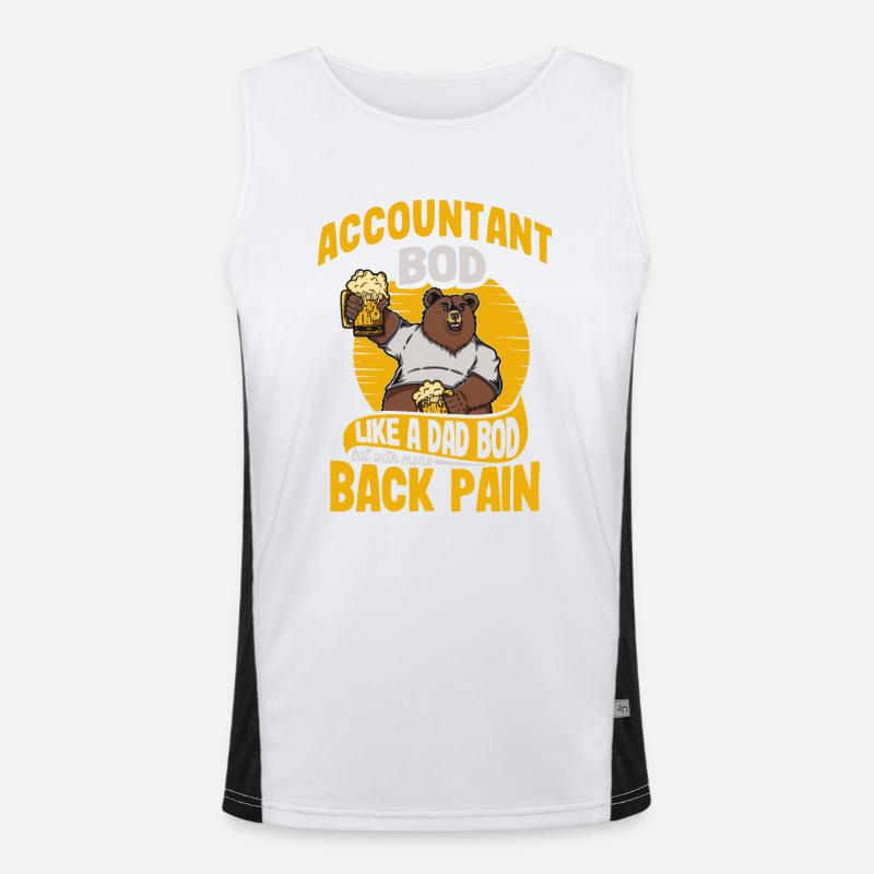 Drôle CPA Citation Comptable Bod Like A Dad Bod Débardeur respirant contrasté Homme 